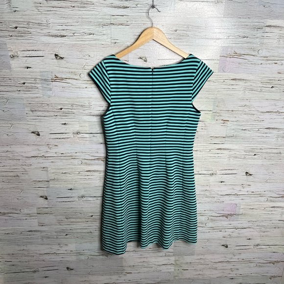 Lilly Pulitzer Briella Dress Aqua Navy Stripe size large - Picture 6 of 9